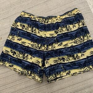 Columbia PFG Performance Fishing Gear Swim Trunks Mens XL Blue Yellow Striped 6L